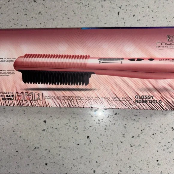Royale Heated Ceramic Hair Brush Diamond Collection NEW Buy Royale - Multi-Purpose Ceramic Hair Brush-Black at ShopLC main image 2
